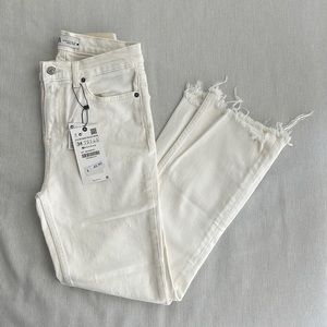High-waisted ZARA White Jeans